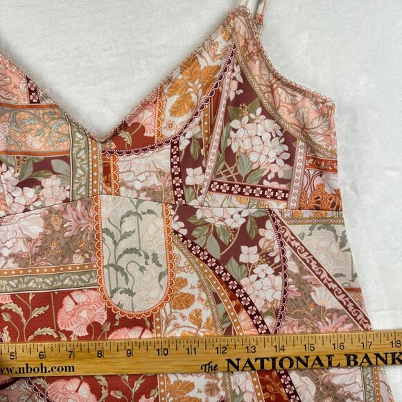 Zimmermann Womens Babydoll floral Patchwork slip Midi-Maxi dress size 2/ US 8 - Picture 8 of 16